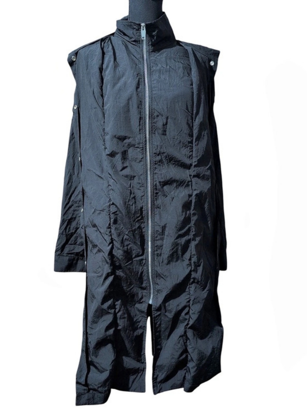 Zara TRF Collection Black Hooded Trench Coat Size S